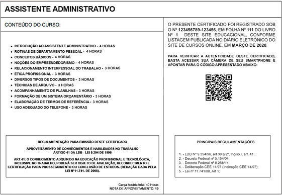 Certificado Frente